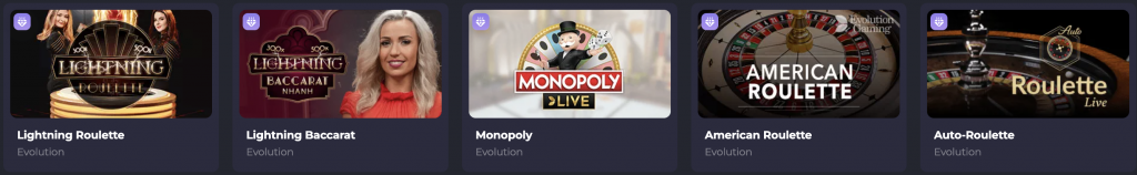 Baccarat, Sic Bo & Game Shows in Spinago Casino